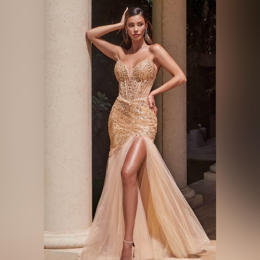 Gold evening/prom/homecoming gown size 10